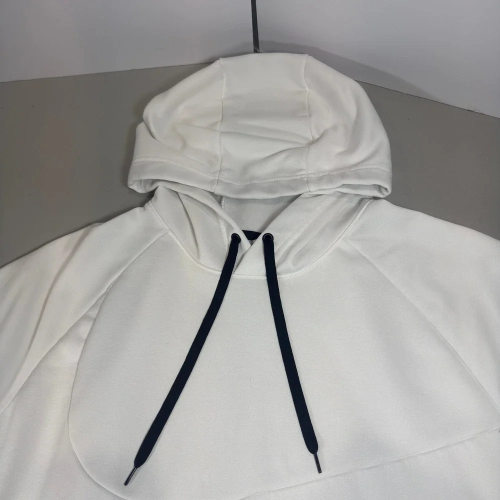 Nike Therma Fit White Big Swoosh Hoodie Pullover Men's XL Athletic‎